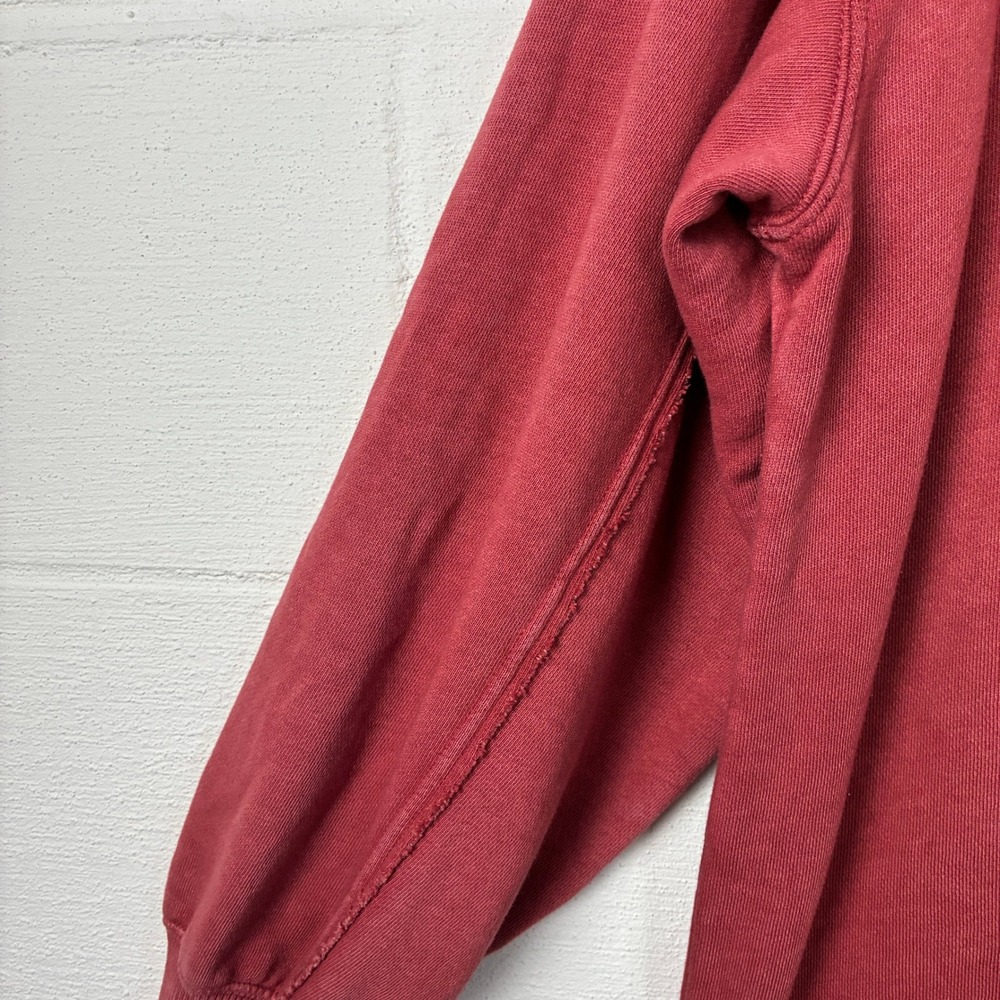 2025 Aerie Starry Skies Open Neck Sweatshirt Size M Red Slouchy Athleisure Cozy - Picture 9 of 16